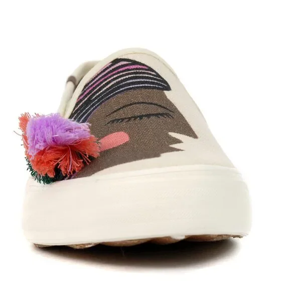 Keds Women's Jungalow Natural Multi Double Decker Duet Slip-On Sneakers WF62892 - Picture 4 of 5